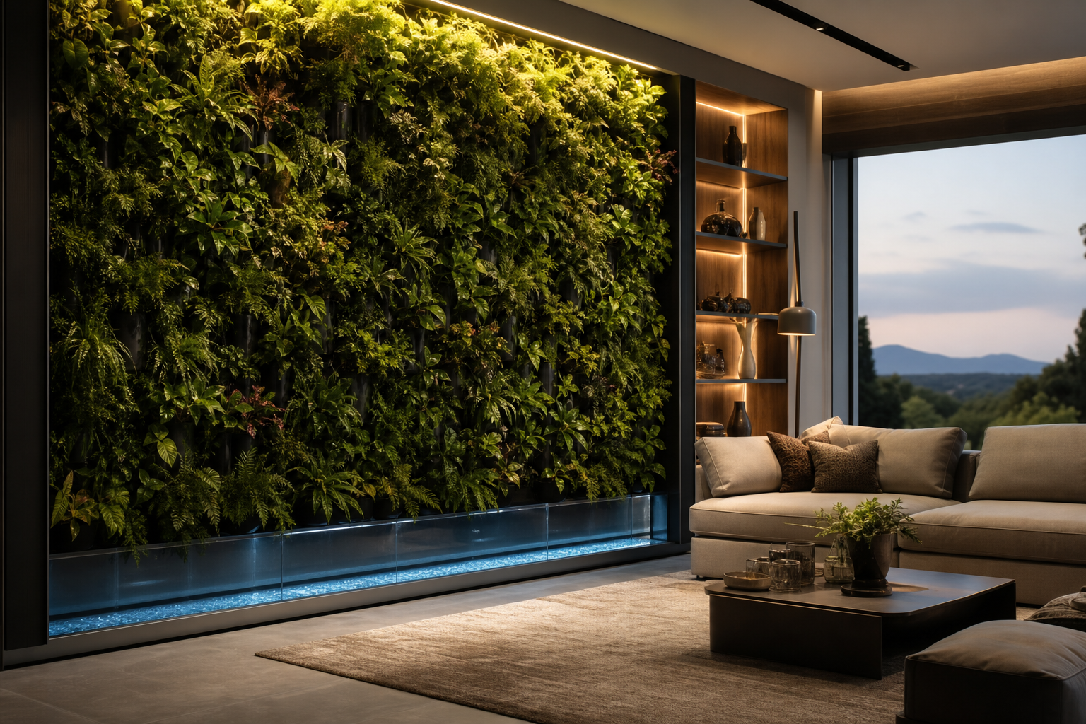 Tier 4 decorative living plant wall