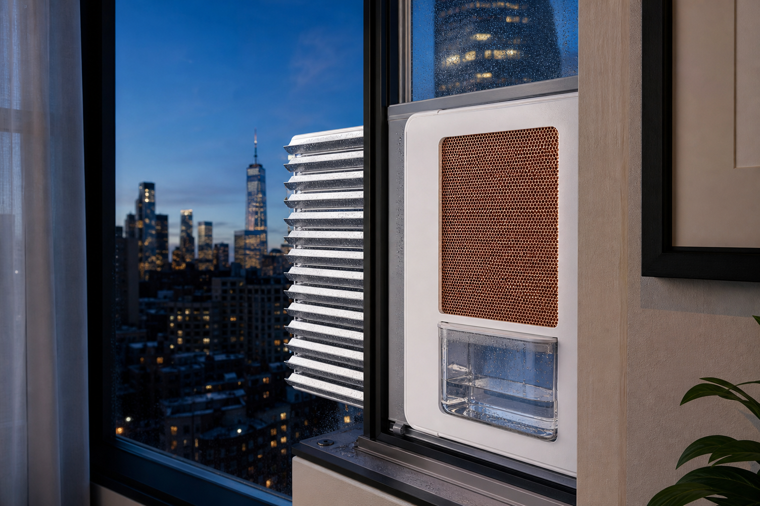 Tier 3 window harvester with city skyline