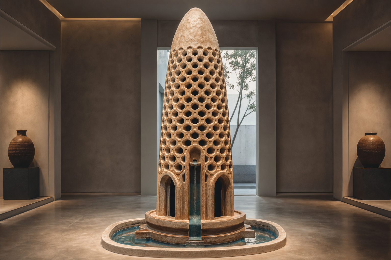 Tier 5 luxury Persian ceramic tower